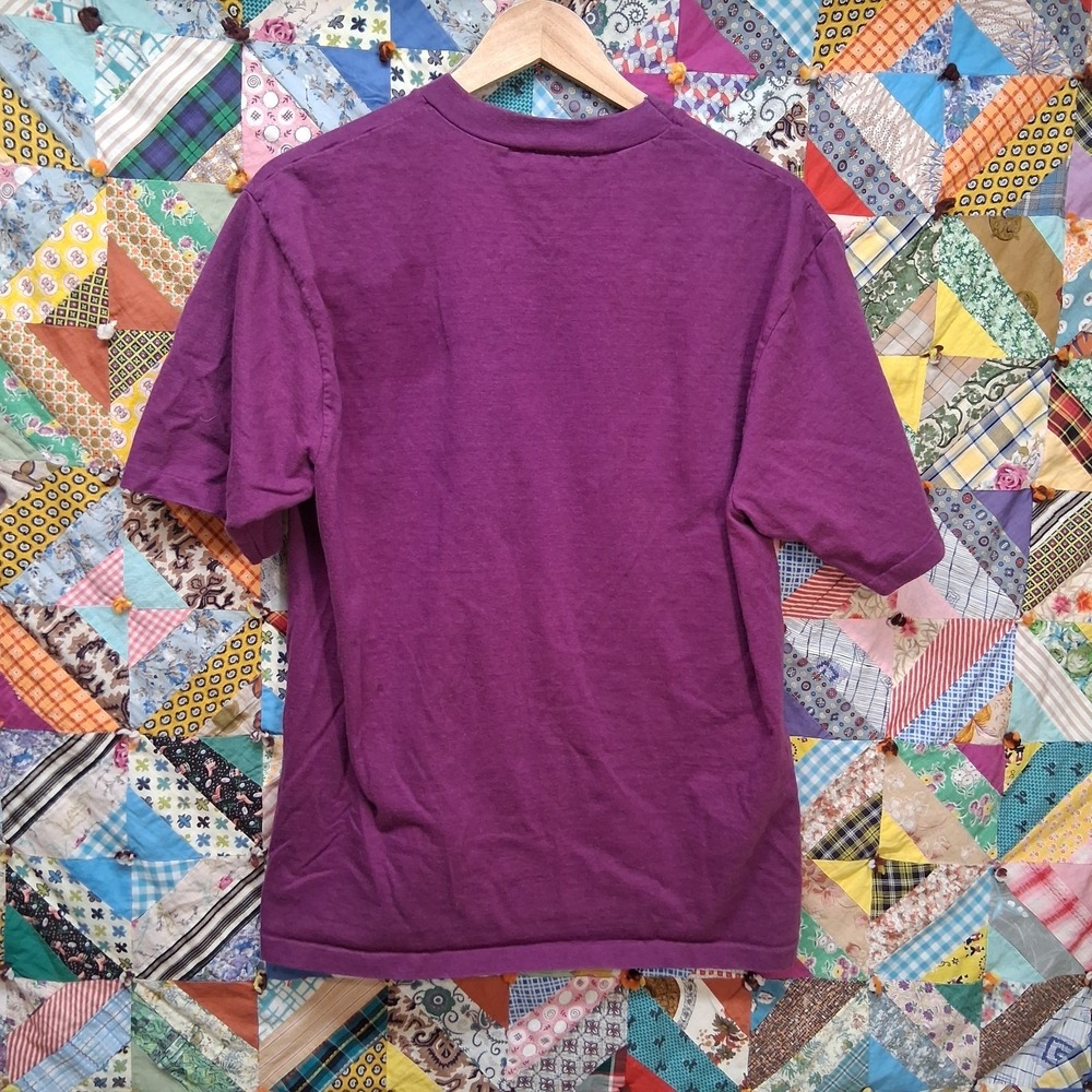 * Vintage 1993 Waves Toronto Canada Tee Shirt Size Medium Purple Single Stitch - Picture 5 of 14
